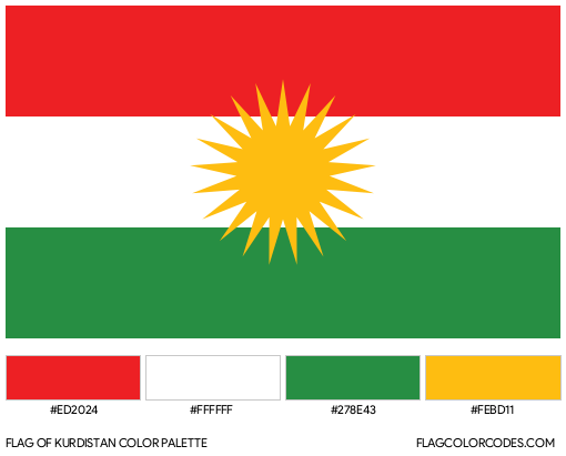 Kurdistan Flag Color Palette