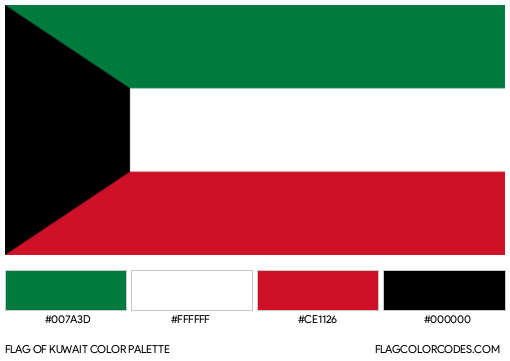 Kuwait Flag Color Palette