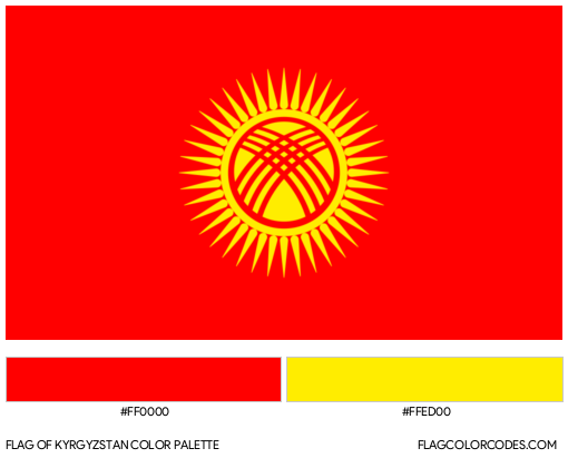 Kyrgyzstan Flag Color Palette