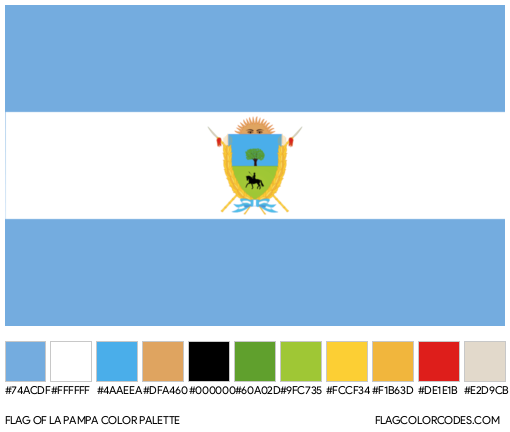 La Pampa Flag Color Palette