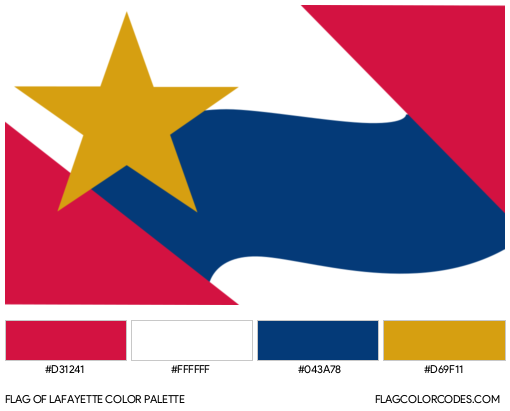Lafayette Flag Color Palette