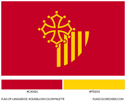 Languedoc-Roussillon Flag Color Palette