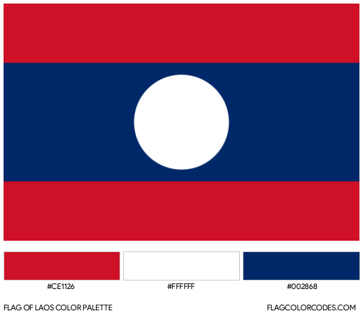 Laos Flag Color Palette
