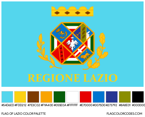 Lazio Flag Color Palette