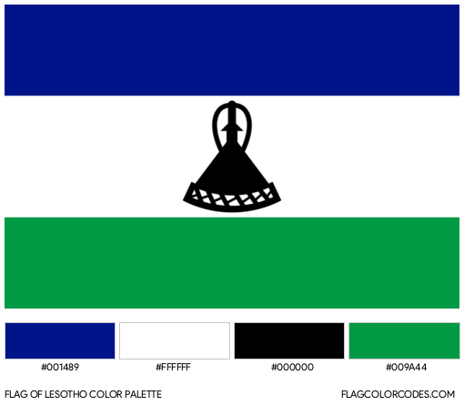 Lesotho Flag Color Palette