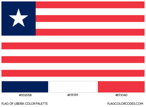 Liberia Flag Color Palette