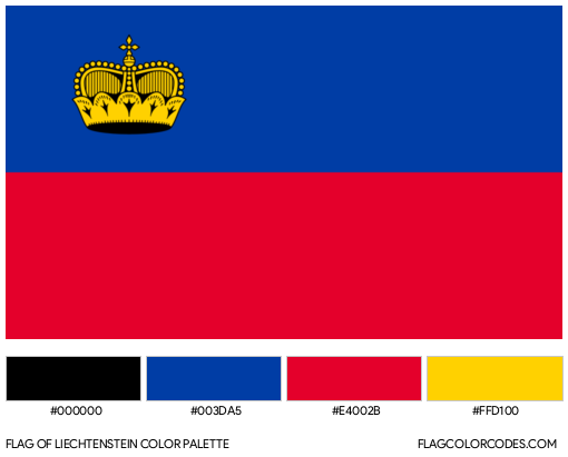 Liechtenstein Flag Color Palette