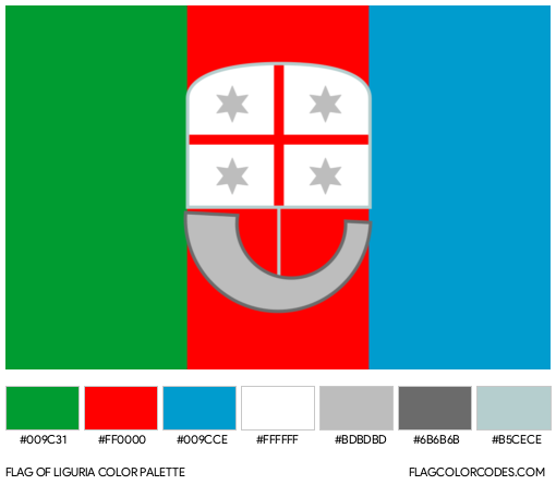 Liguria Flag Color Palette