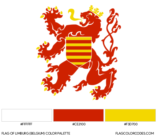 Limburg (Belgium) Flag Color Palette