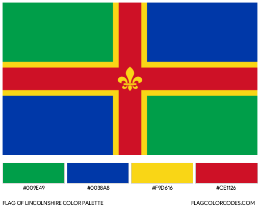 Lincolnshire Flag Color Palette