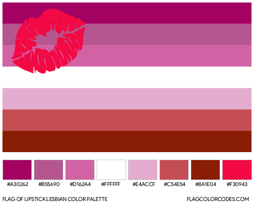 Lipstick Lesbian Flag Color Palette