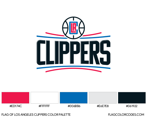 Los Angeles Clippers Flag Color Palette