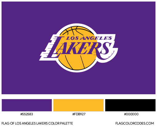 Los Angeles Lakers Flag Color Palette