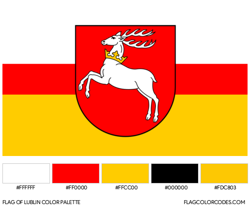 Lublin Flag Color Palette