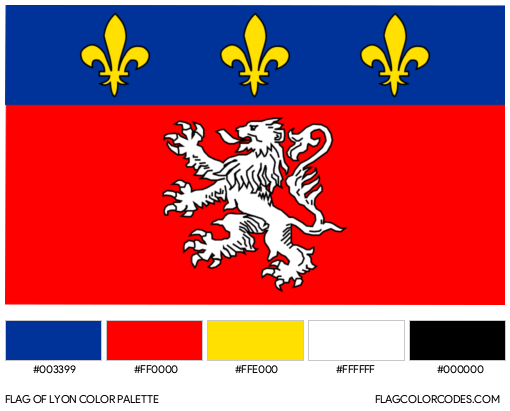 Lyon Flag Color Palette