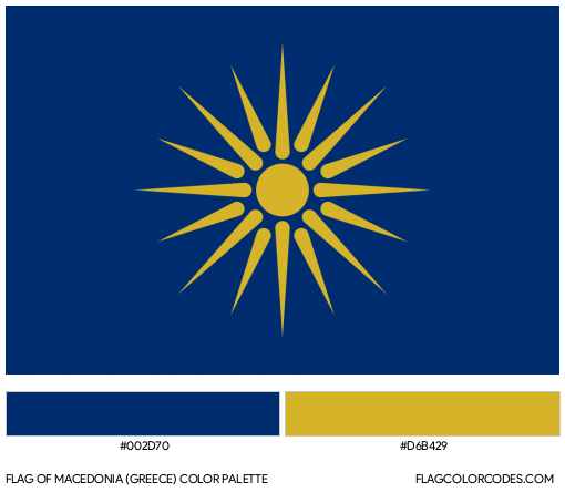Macedonia (Greece) Flag Color Palette