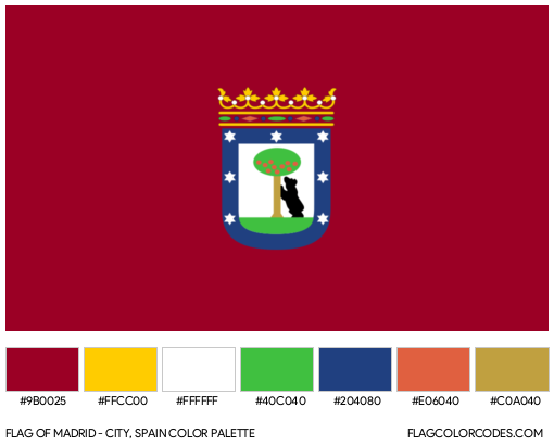 Madrid Flag Color Palette