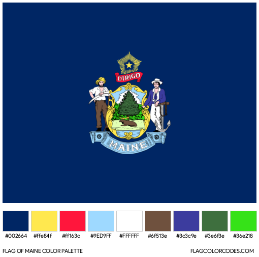 Maine Flag Color Palette