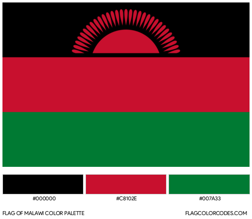 Malawi Flag Color Palette