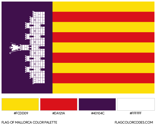 Mallorca Flag Color Palette