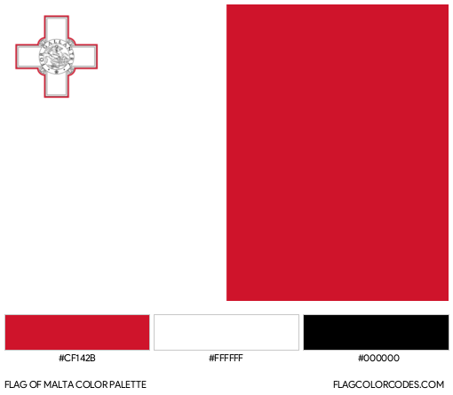 Malta Flag Color Palette