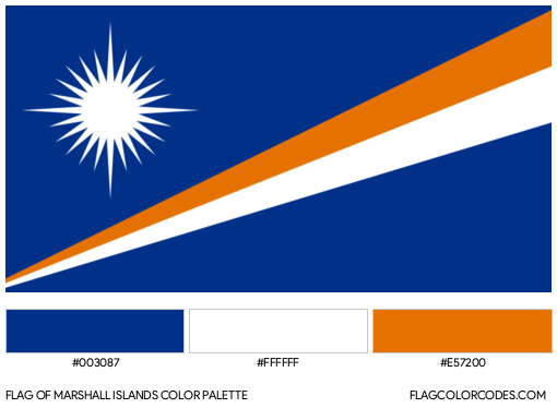Marshall Islands Flag Color Palette