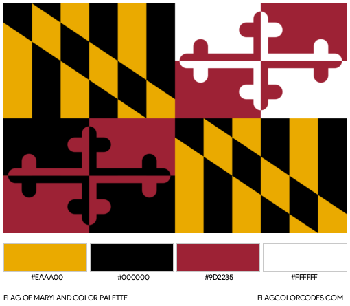 Maryland Flag Color Palette