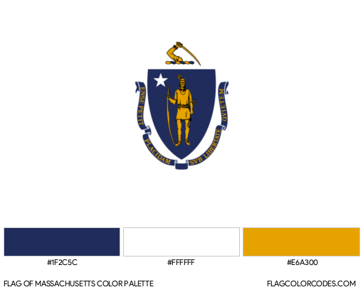 Massachusetts Flag Color Palette