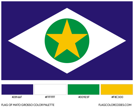 Mato Grosso Flag Color Palette