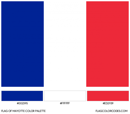 Mayotte Flag Color Palette