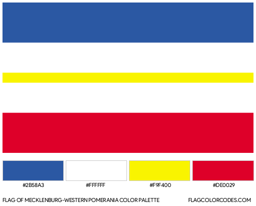 Mecklenburg-Western Pomerania Flag Color Palette