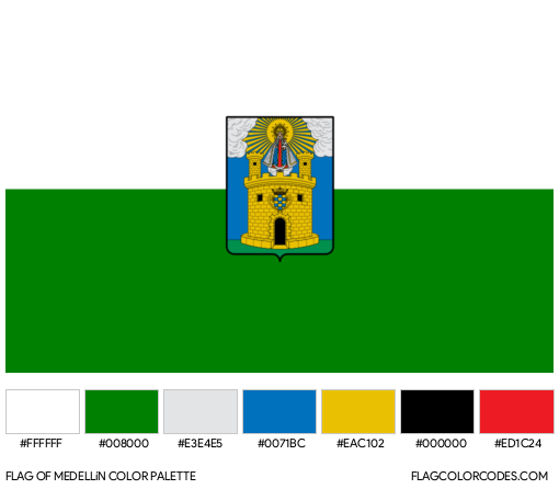 Medellín Flag Color Palette