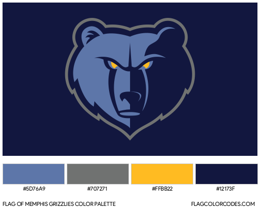 Memphis Grizzlies Flag Color Palette