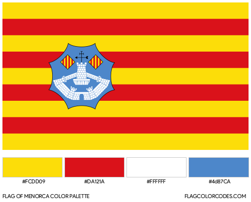 Menorca Flag Color Palette