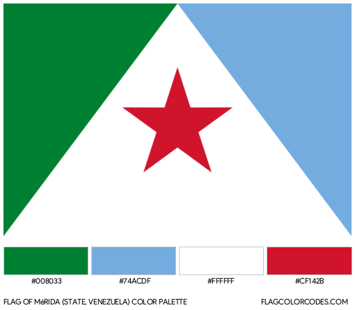 Mérida (State, Venezuela) Flag Color Palette