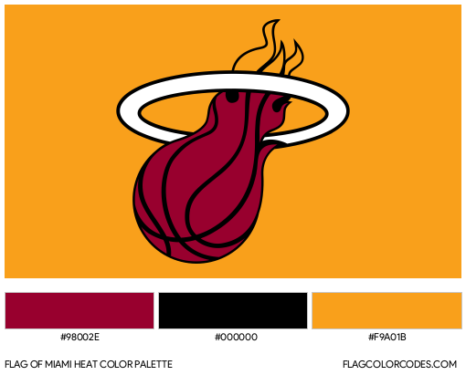 Miami Heat flag color codes