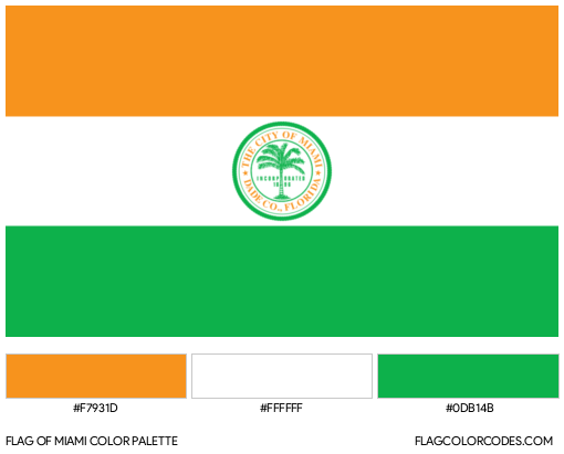 Miami Flag Color Palette