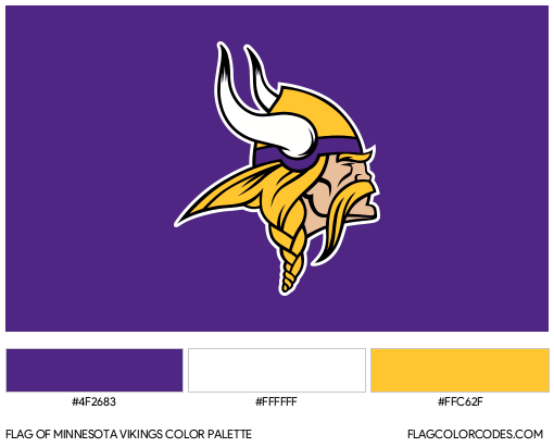 Minnesota Vikings Flag Color Palette