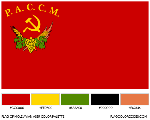 Moldavian ASSR Flag Color Palette