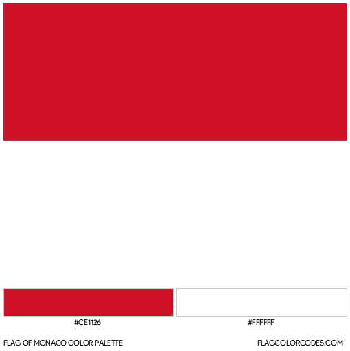 Monaco Flag Color Palette