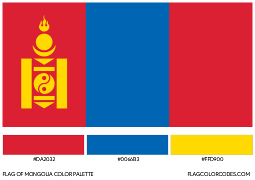 Mongolia Flag Color Palette