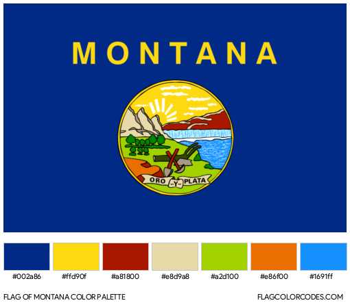Montana Flag Color Palette