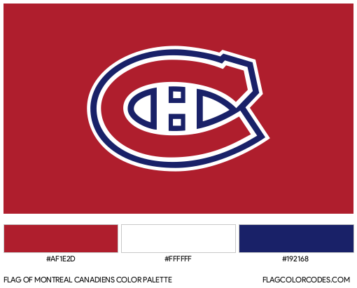 Montreal Canadiens Flag Color Palette