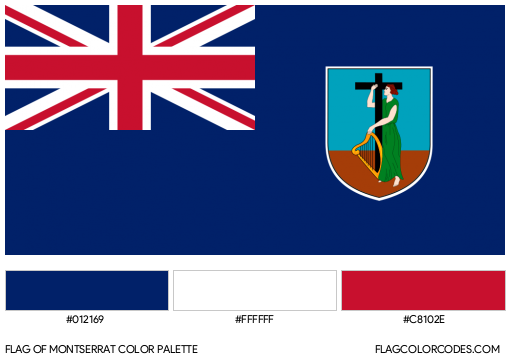 Montserrat Flag Color Palette