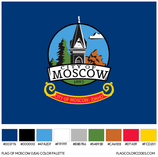 Moscow (USA) Flag Color Palette