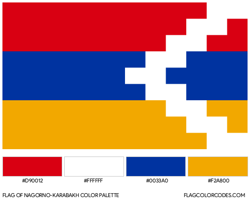 Nagorno-Karabakh Flag Color Palette