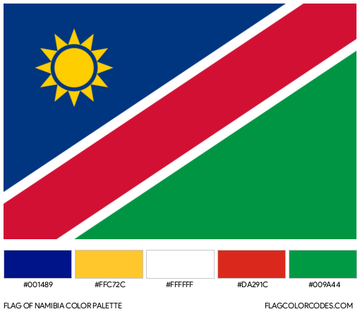 Namibia Flag Color Palette