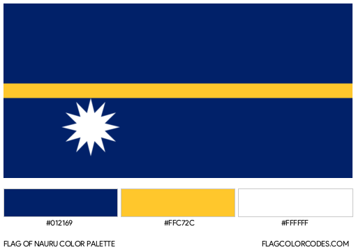 Nauru Flag Color Palette