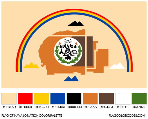 Navajo Nation Flag Color Palette