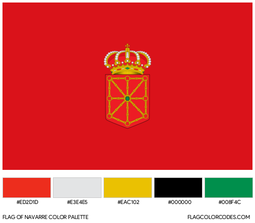 Navarre Flag Color Palette